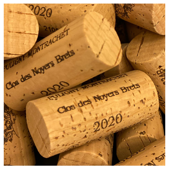 Pile of corks from the Clos des Noyers Brets wines by Alvina Pernot