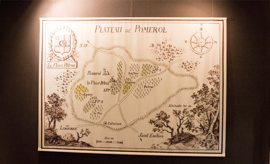 Map of Petrus, Pomerol vine plantings